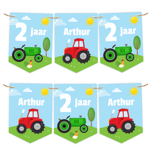 gepersonaliseerde slinger tractor boerderij - Print je Feestje