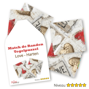 match de randen puzzel liefde en harten ideaal als cadeau valentijdsdag