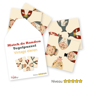 match de randen puzzel vintage pasen