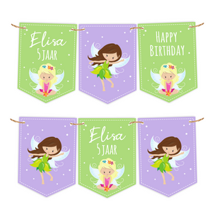 gepersonaliseerde naamslinger elfen thema - print je feestje