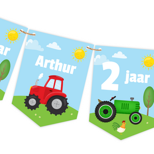 naamslinger tractor boerderij - Print je Feestje