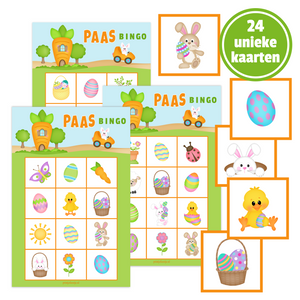 paasbingo voor 24 spelers of kinderen