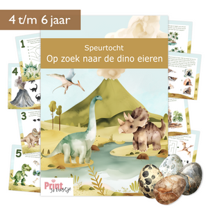 speurtocht kinderfeestje dinosaurus