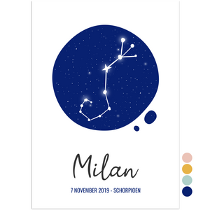 sterrenhemel poster schorpioen - print je feestje