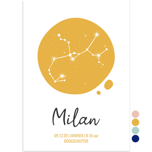 poster sterrenhemel boogschutter - Print je Feestje