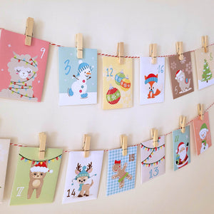 printable adventskalender kinderen envelopjes - Print je Feestje