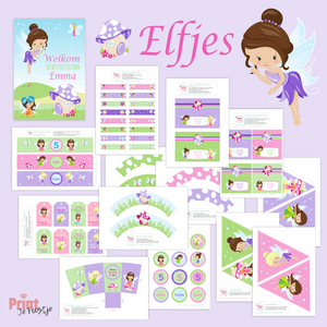 feestpakket elfjes printables - print je feestje