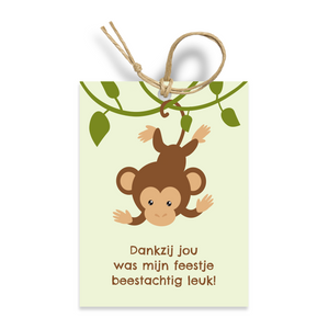 traktatielabel jungle feestje - print je feestje