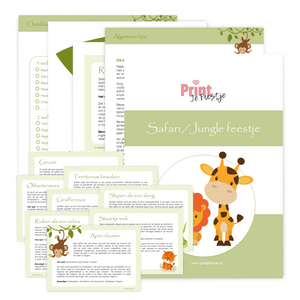 draaiboek safarifeestje junglefeestje kinderfeestje - print je feestje