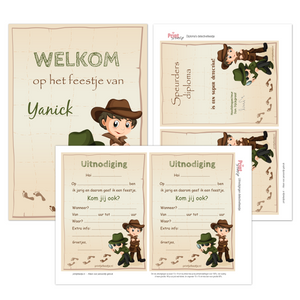 uitnodigingen en diploma's detective kinderfeestje - Print je Feestje