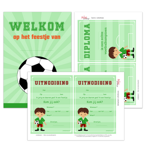 uitnodiging diploma voetbalfeestje - print je feestje