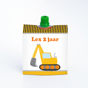 knijpfruitwikkel graafmachine printable traktatie - Print je Feestje