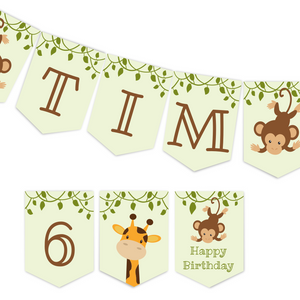 naamslinger safari printable - print je feestje