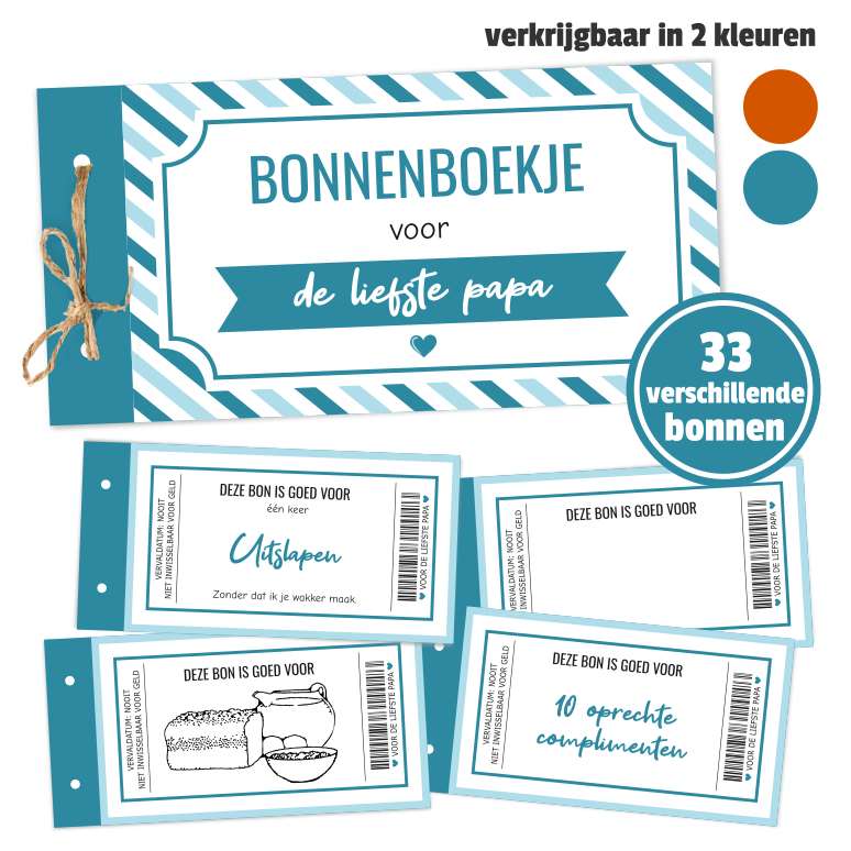 bonnenboekje vaderdag blauw