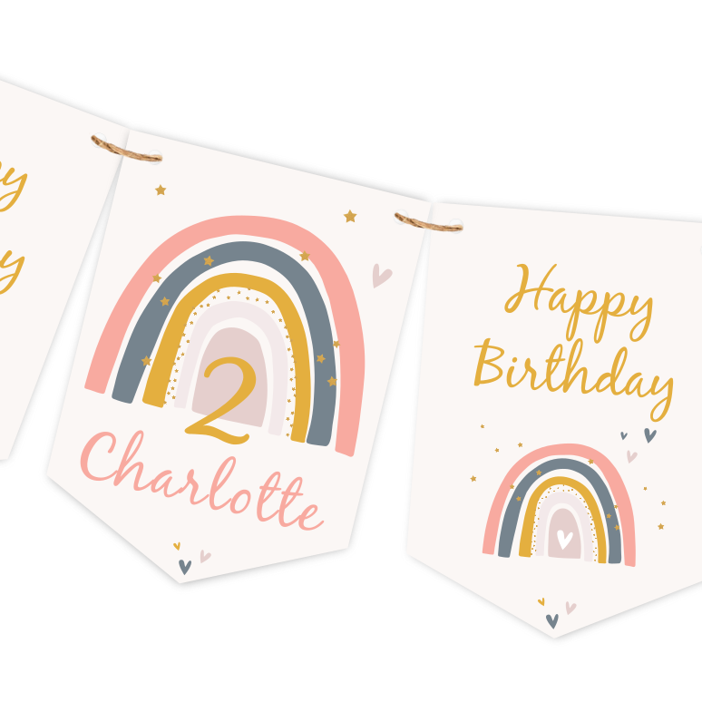 gepersonaliseerde slinger regenboog meisjes