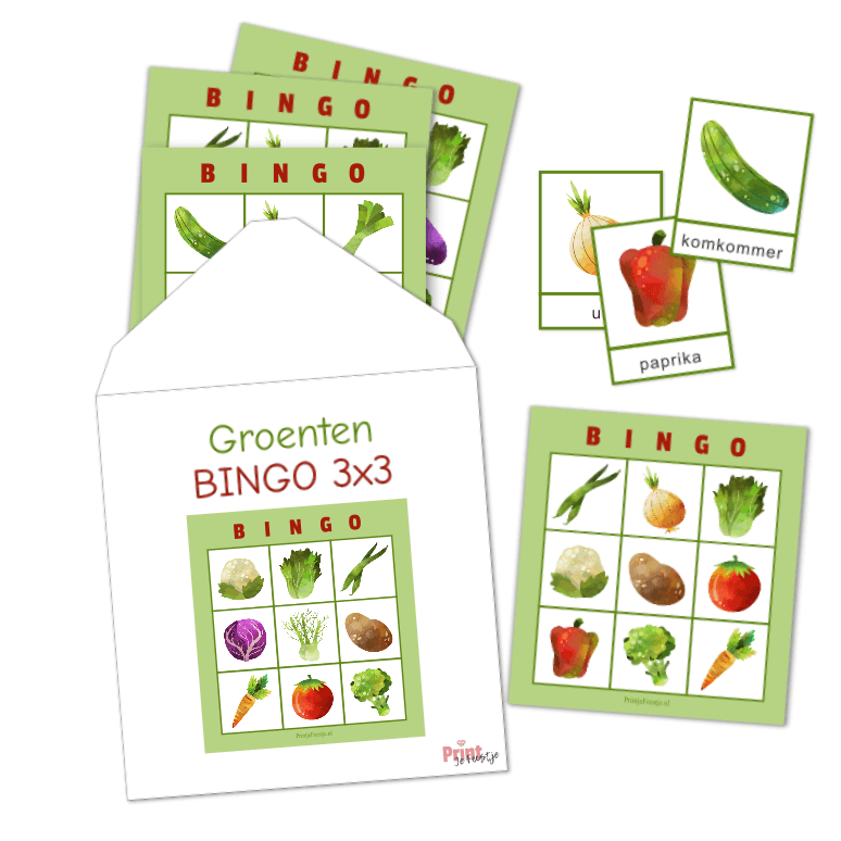 groente plaatjesbingo printen