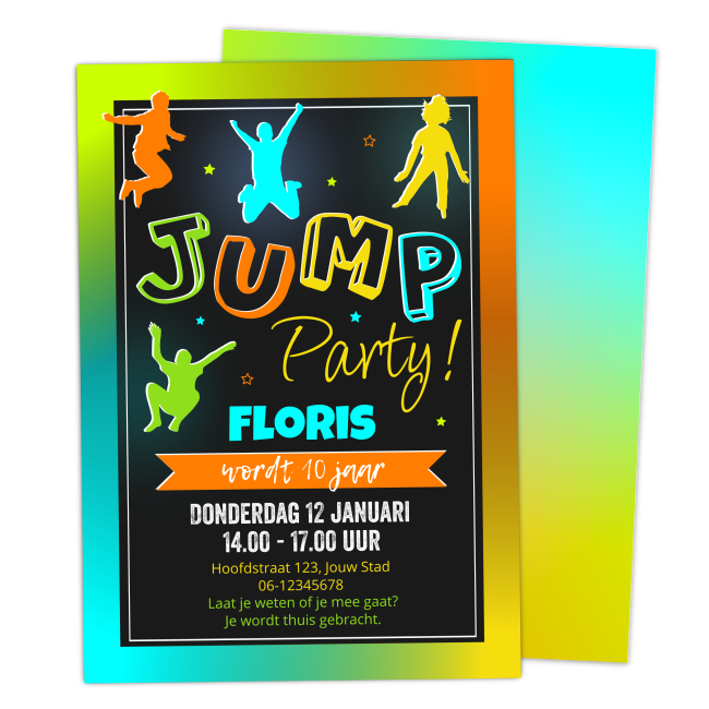 jump party uitnodiging jumpsquare kinderfeestje