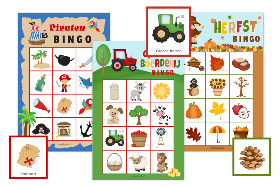 kinderbingo voor kinderfeestje of voor in de klas zelf downloaden en printen
