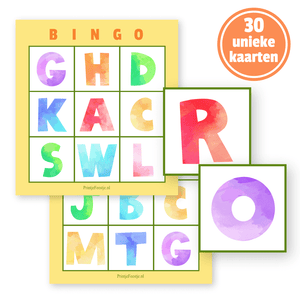 letterbingo voor 30 kinderen voor in de klas of bso