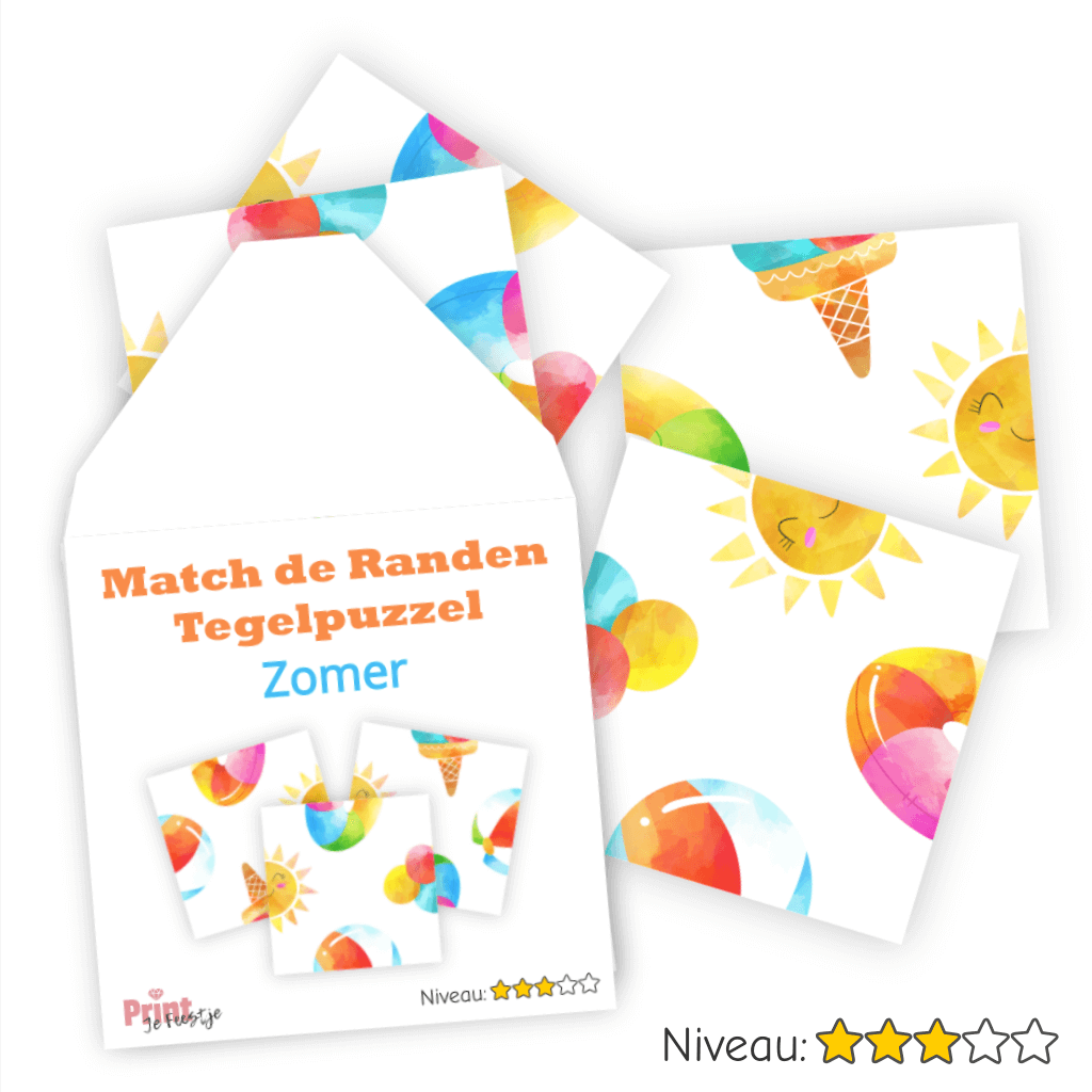 match de randen puzzel niveau 3 zomer
