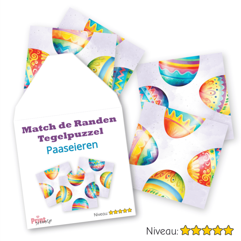 match de randen puzzel paaseieren niveau 5