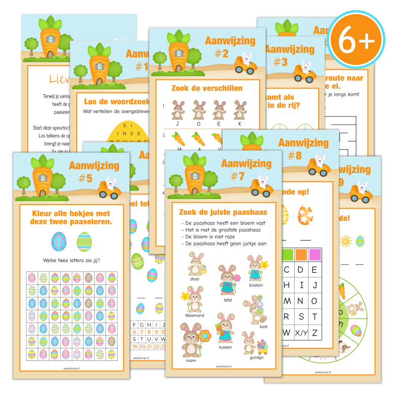 paas speurtocht voor jonge kinderen - print je feestje