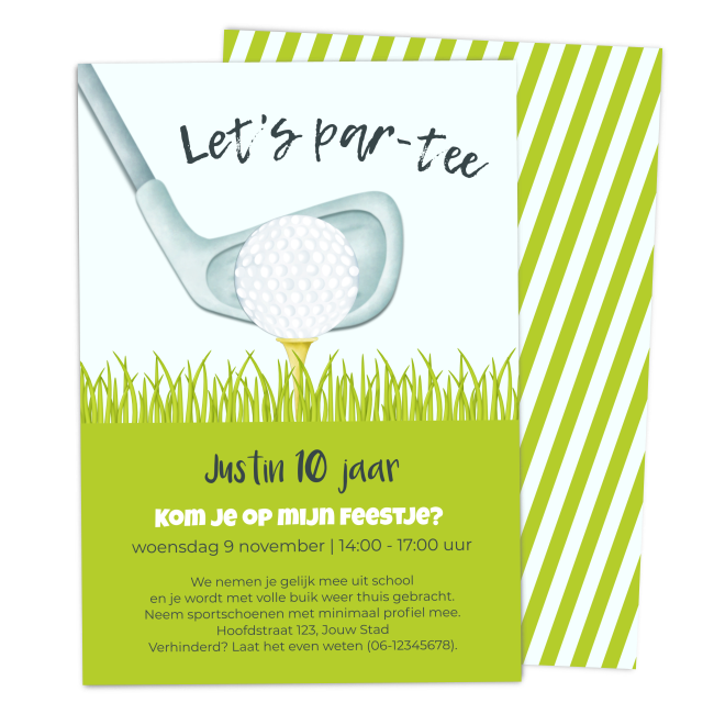 pitch and putt golf uitnodiging