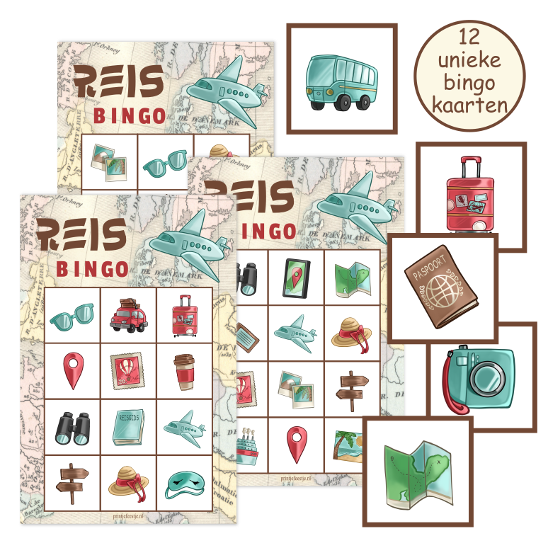 reisbingo printen - print je feestje