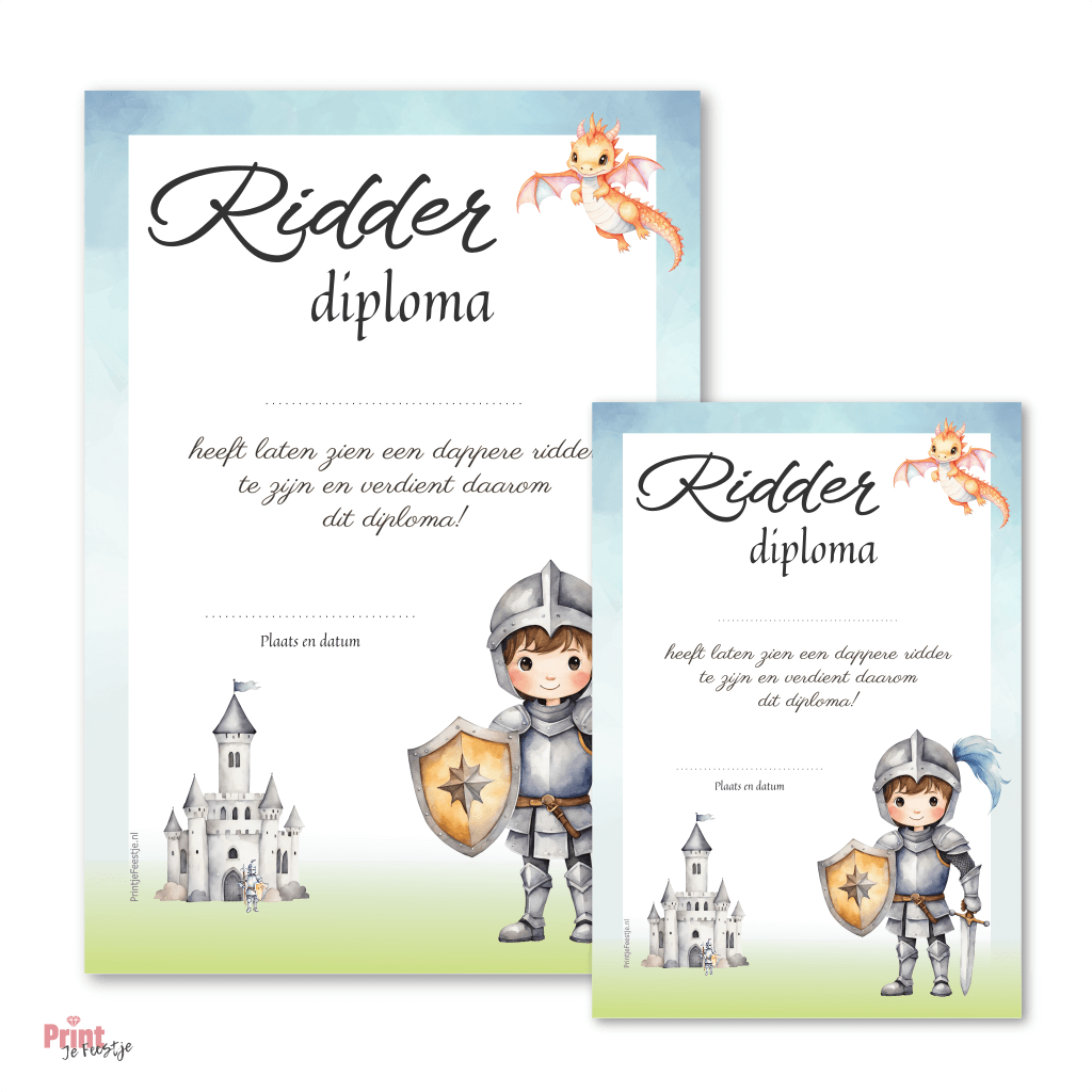 ridder diploma kinderfeestje