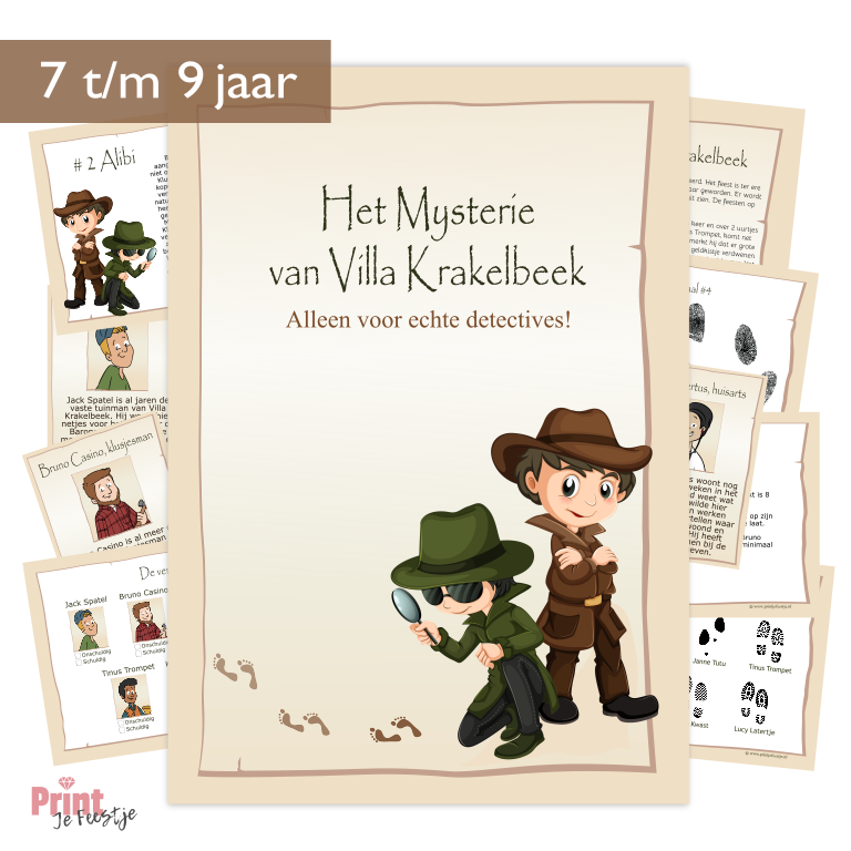 speurtocht kinderfeestje detectives voor kinderen van 7 8 9 10 jaar oud