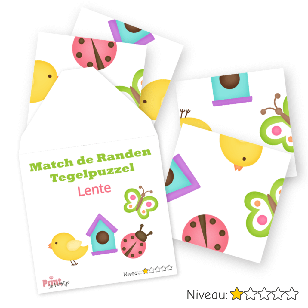 tegelpuzzel niveau 1 thema lente