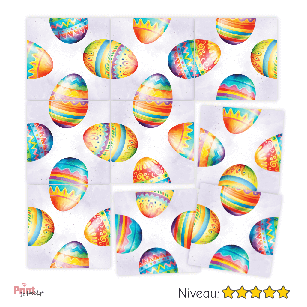 tegelpuzzel paaseieren niveau 5 volwassen
