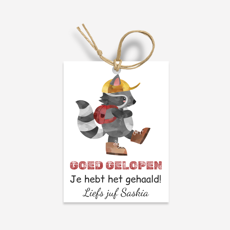 traktatie avondvierdaagse label wasbeer