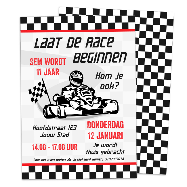 uitnodiging karten kinderfeestje