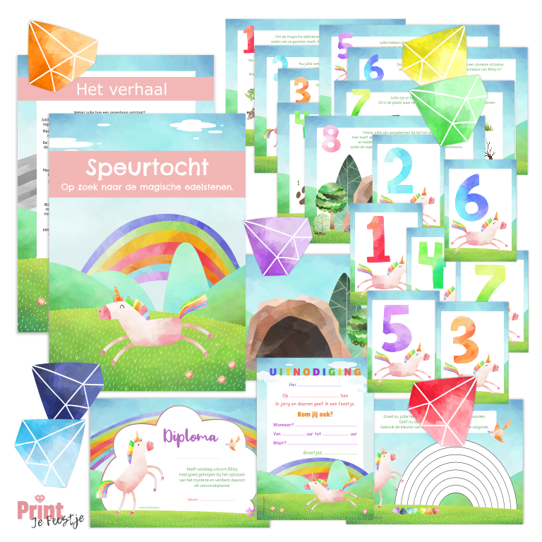 unicorn speurtocht voor kinderen 4 5 en 6 jaar oud