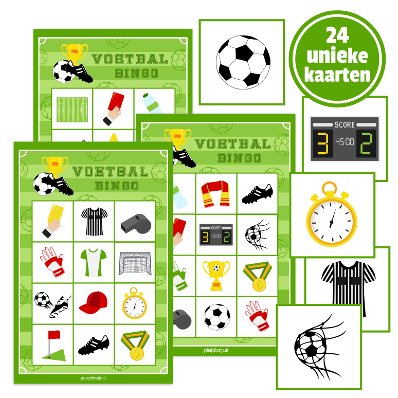 voetbal bingo kinderfeestje - print je feestje