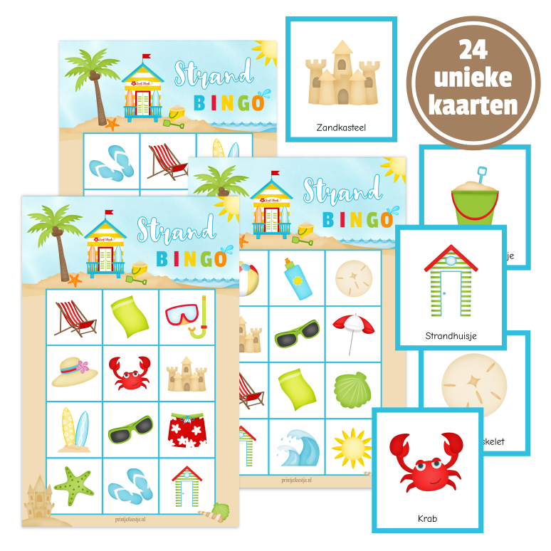 zomerbingo strandbingo vakantiespelletjes downloaden