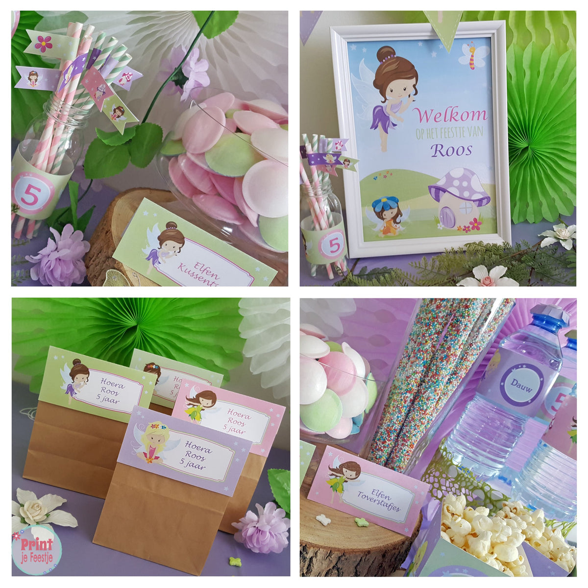 elfenfeestje feestversiering printables - print je feestje