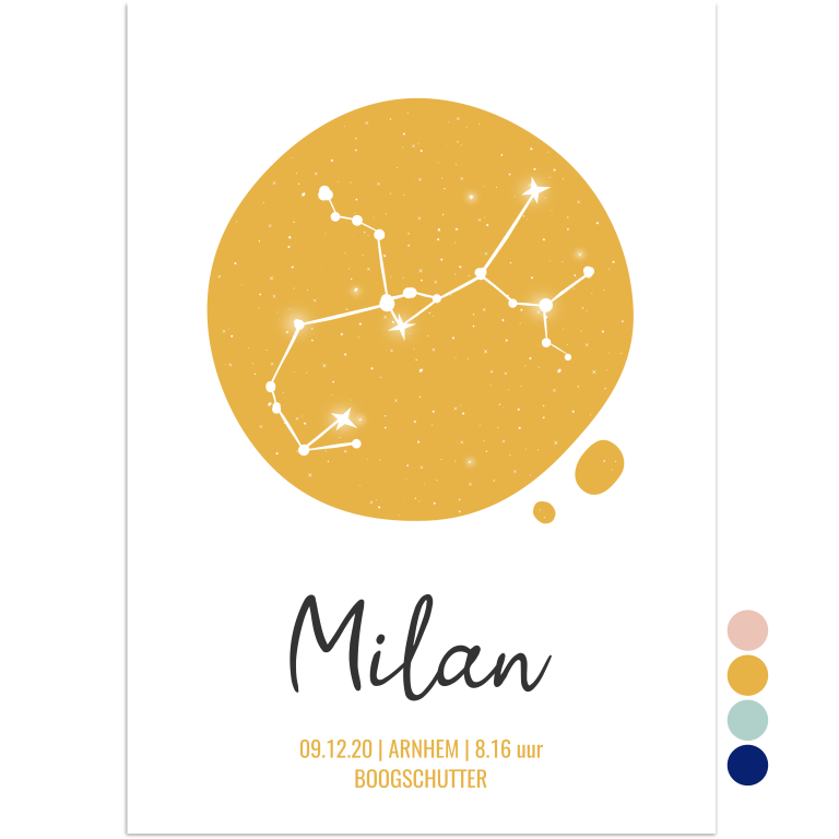 poster sterrenhemel boogschutter - Print je Feestje