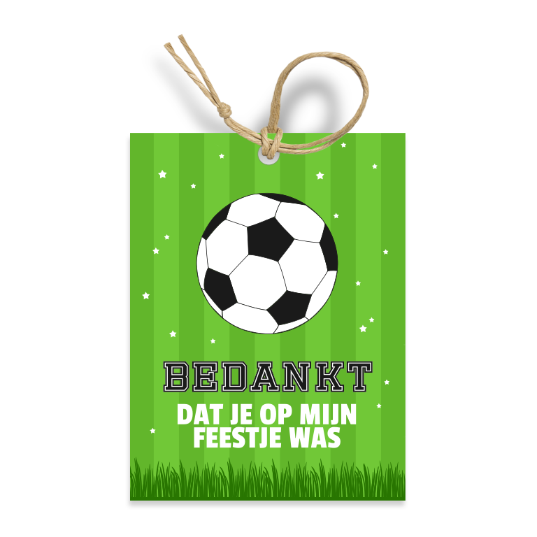 bedank label voetbalfeestje - print je feestje