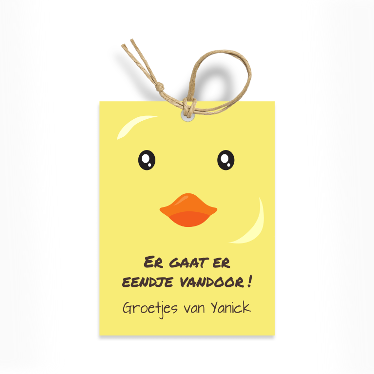 traktatie label er gaat er eendje vandoor - Print je Feestje