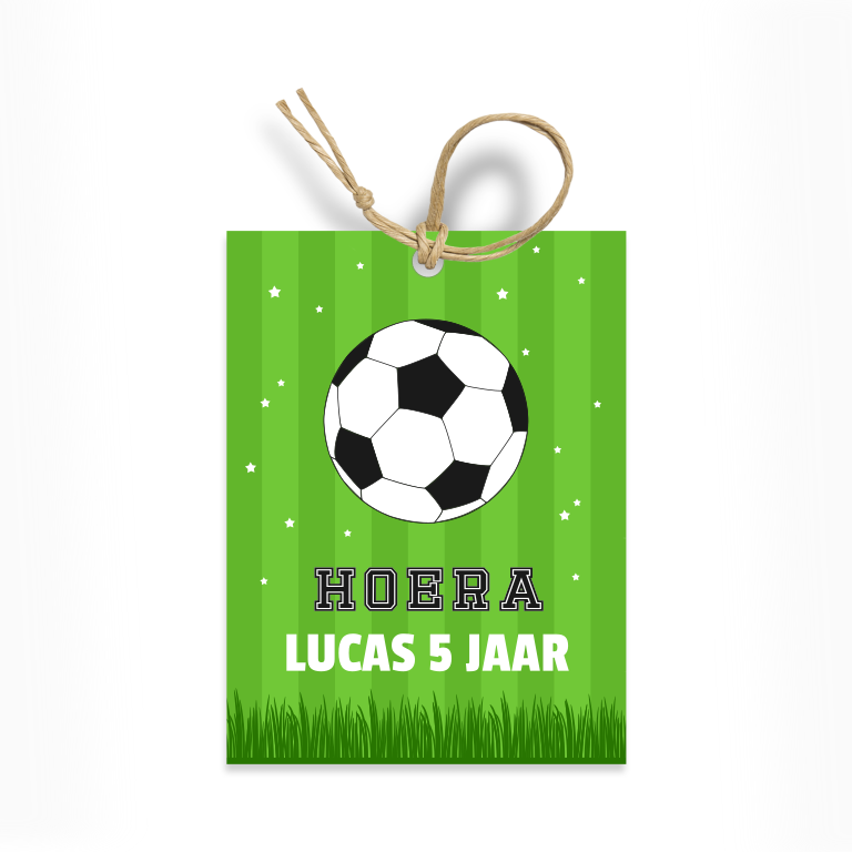 traktatie label voetbal verjaardag - Print je Feestje
