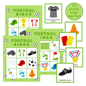 voetbal bingo printable kinderfeestje - print je feestje