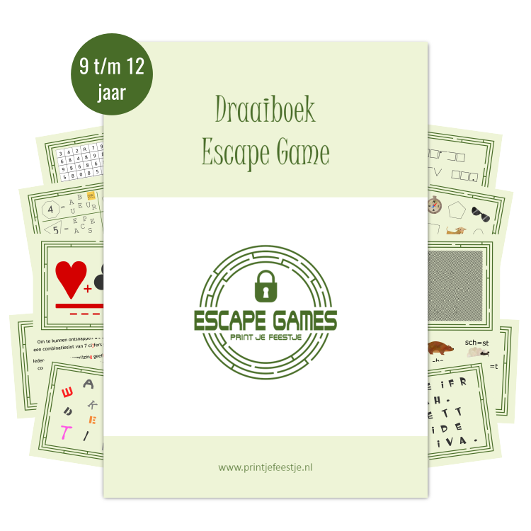 Escape Room Thuis Kinderfeestje Print je Feestje