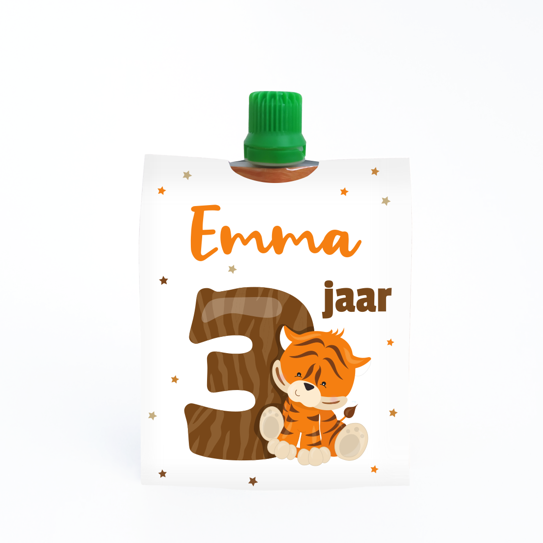 knijpfruit wikkel verjaardag 3 jaar - Print je Feestje