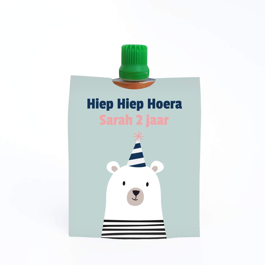 knijpfruit traktatie wikkel beer verjaardag - Print je Feestje