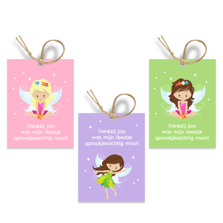 bedankt labels elfenfeestje - Print je Feestje