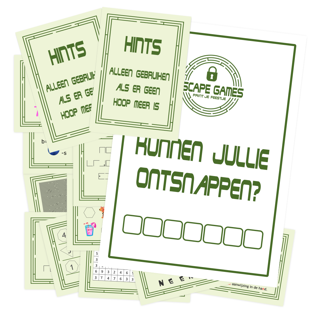 Kinderfeestje Escaperoom Thuis