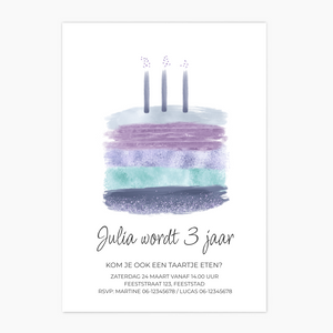 uitnodiging verjaardagkaart 3 jaar - print je feestje